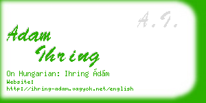adam ihring business card